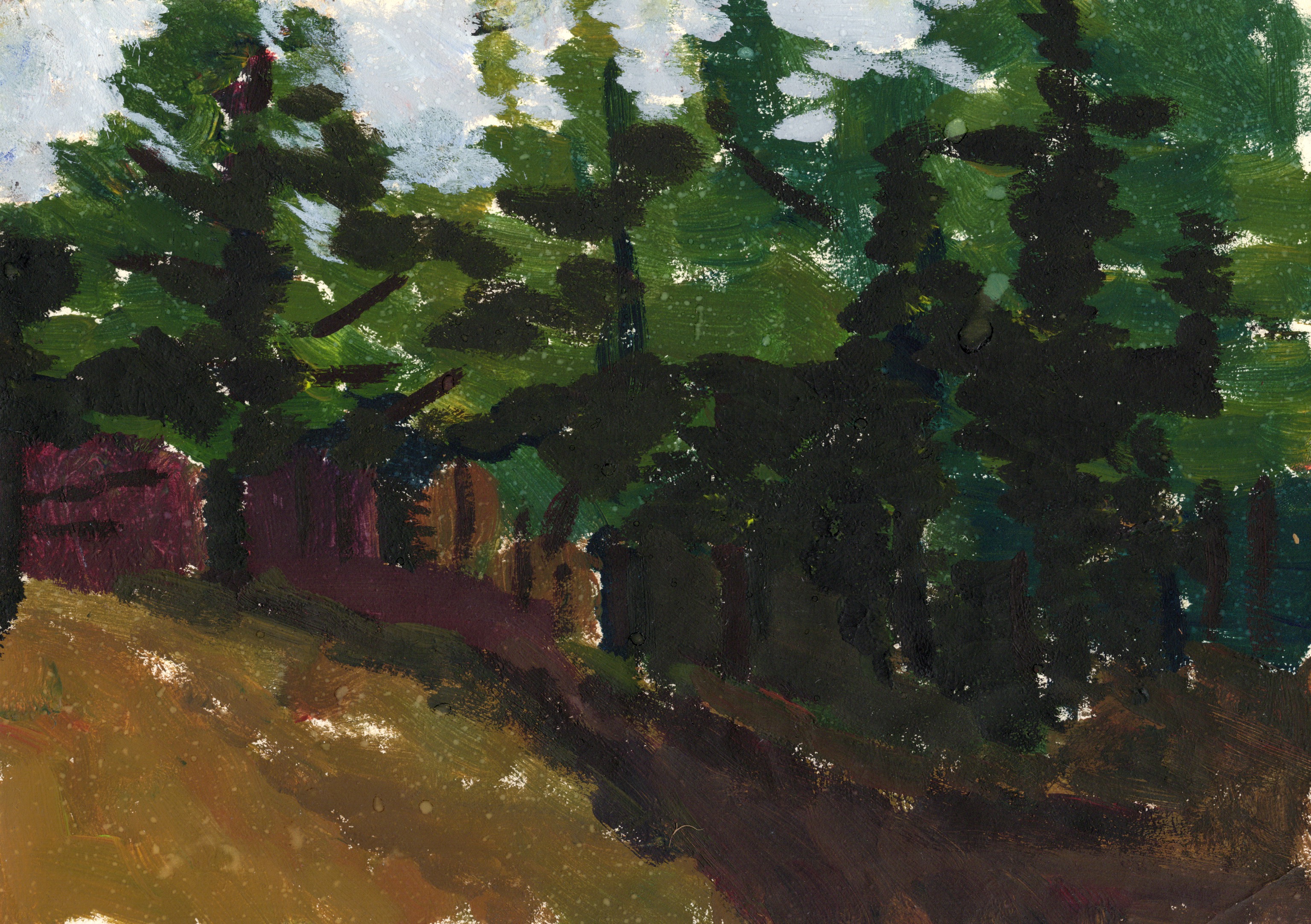 Quick paintings on the way to the mountain