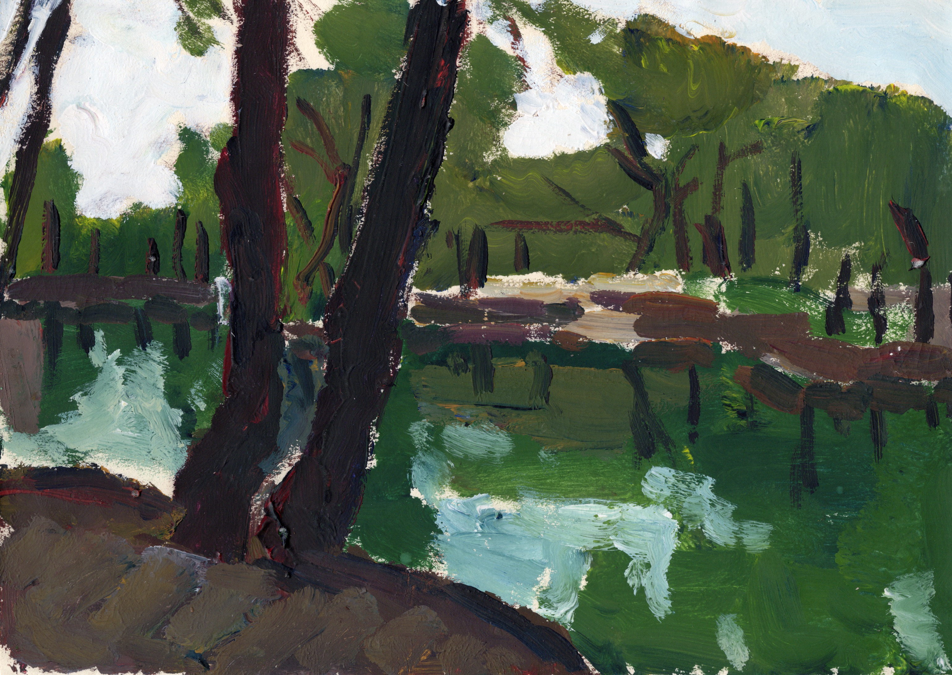 Quick paintings on the way to the mountain